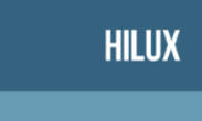 Logo du verrier HOYA pour l'oeil de l'opticien à Bordeaux pour la categorie de verres unifocaux  Hilux sur fond bleu