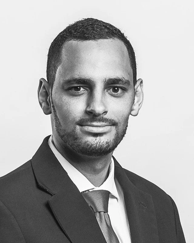 Black and white portrait of Alexandre de Lespinasse, fifth generation lawyer in the de Lespinasse family in Haiti.