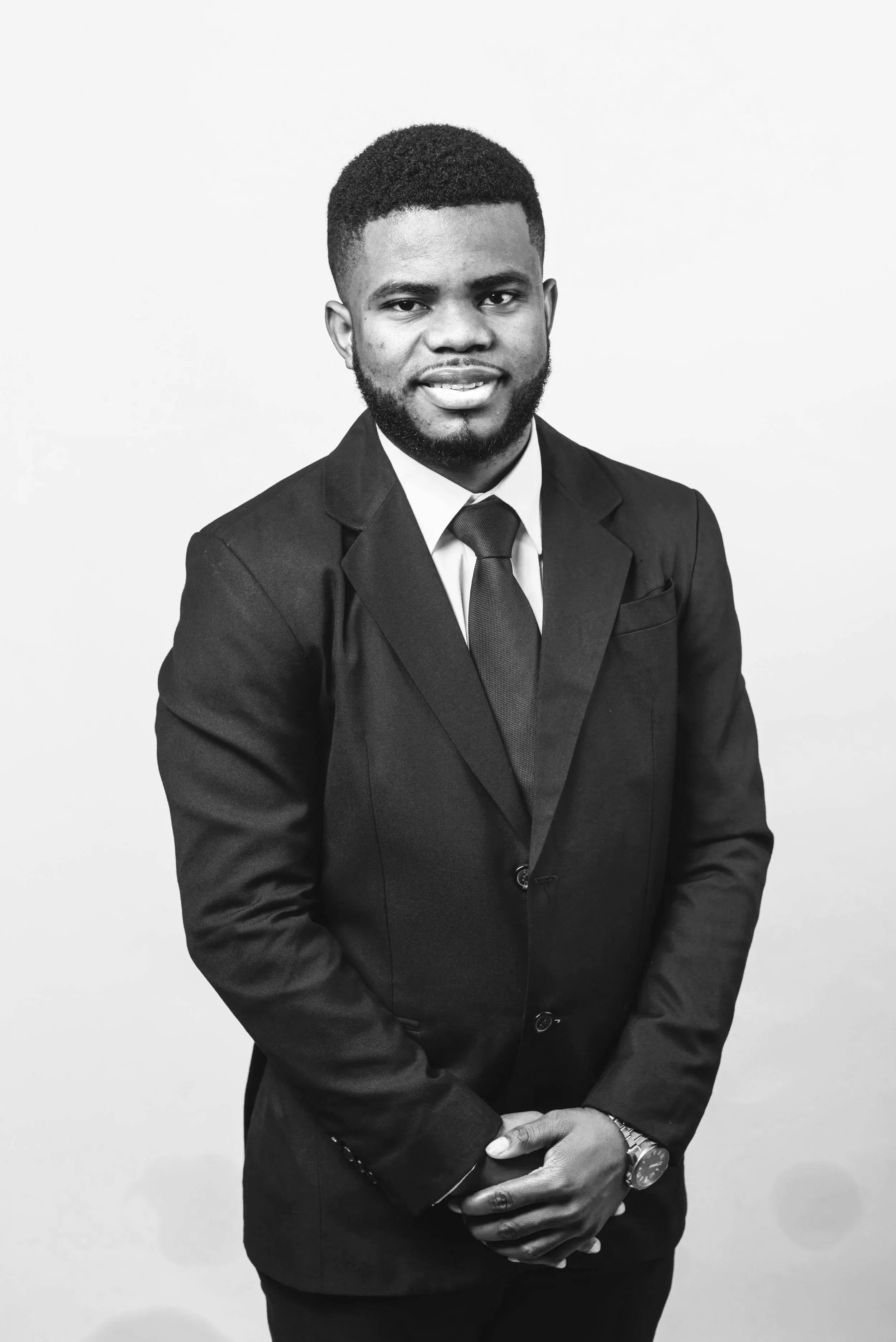 Black and white portrait of Stephane Propherte, IT & Operations at Delespinasse