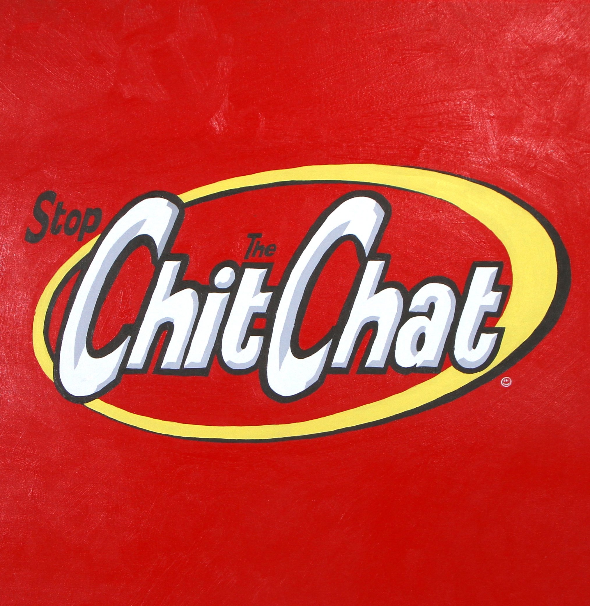   Chit Chat   24 × 24 in.  Acrylic on canvas 