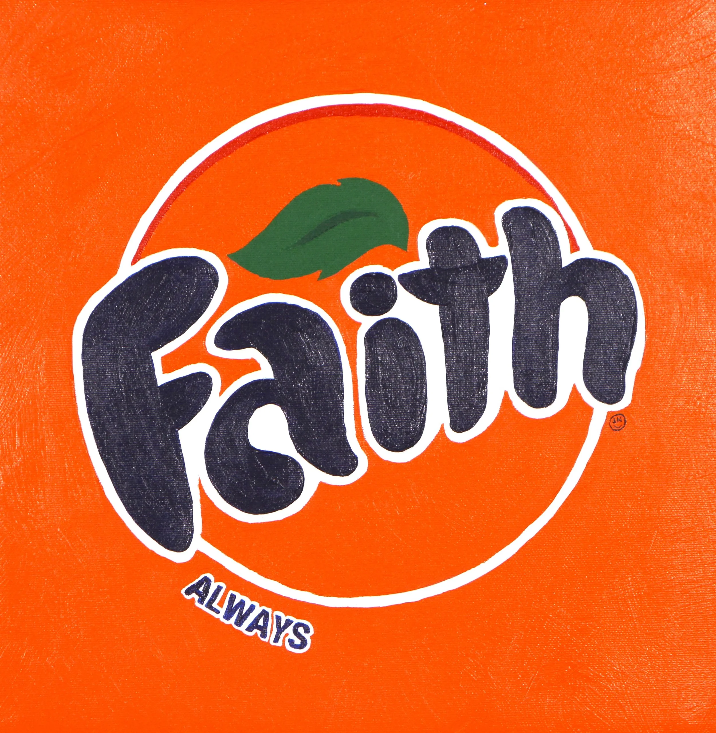   Faith Always   12 × 12 in.  Acrylic on canvas 
