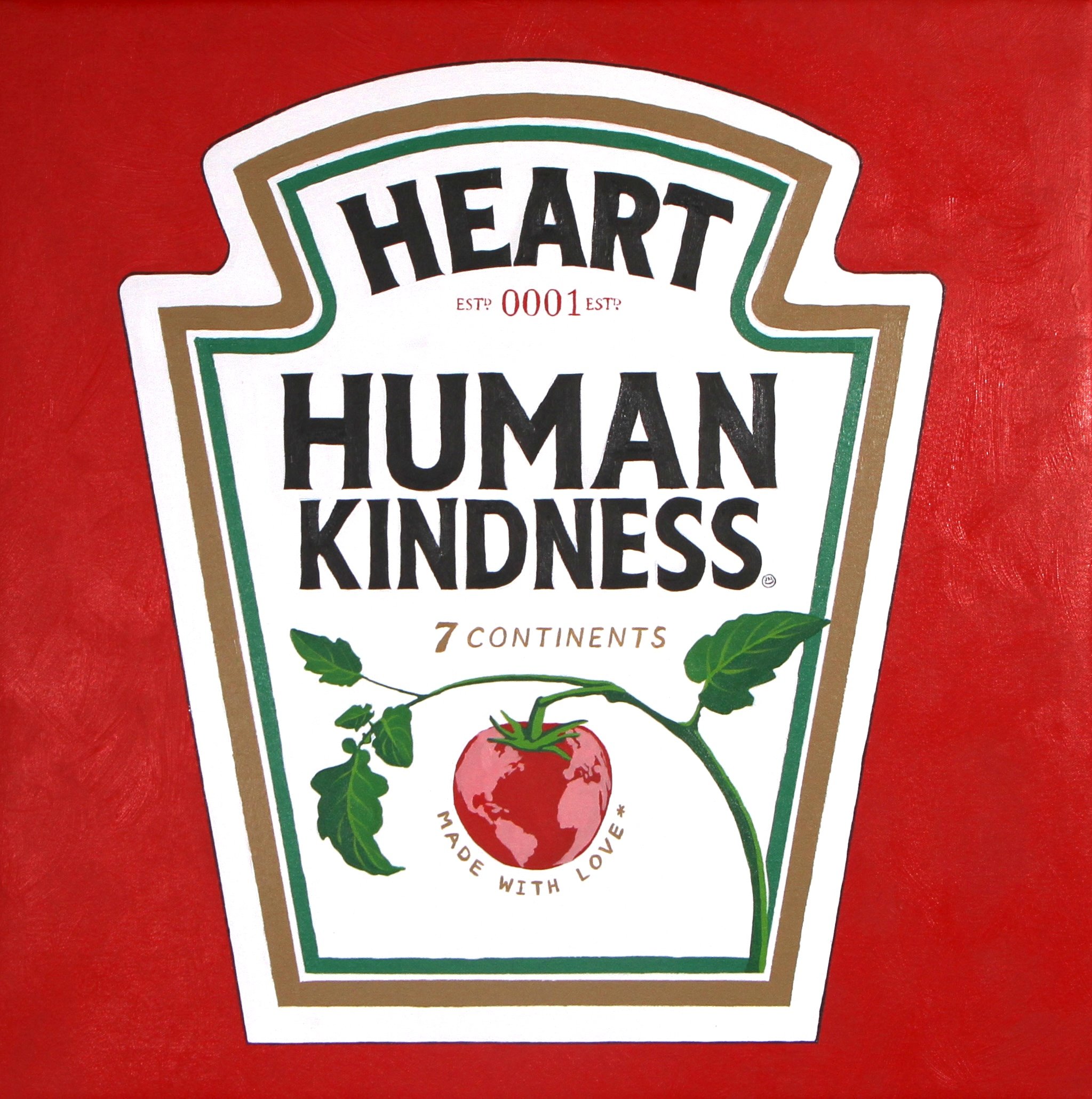   Human Kindness   24 × 24 in.  Acrylic on canvas 