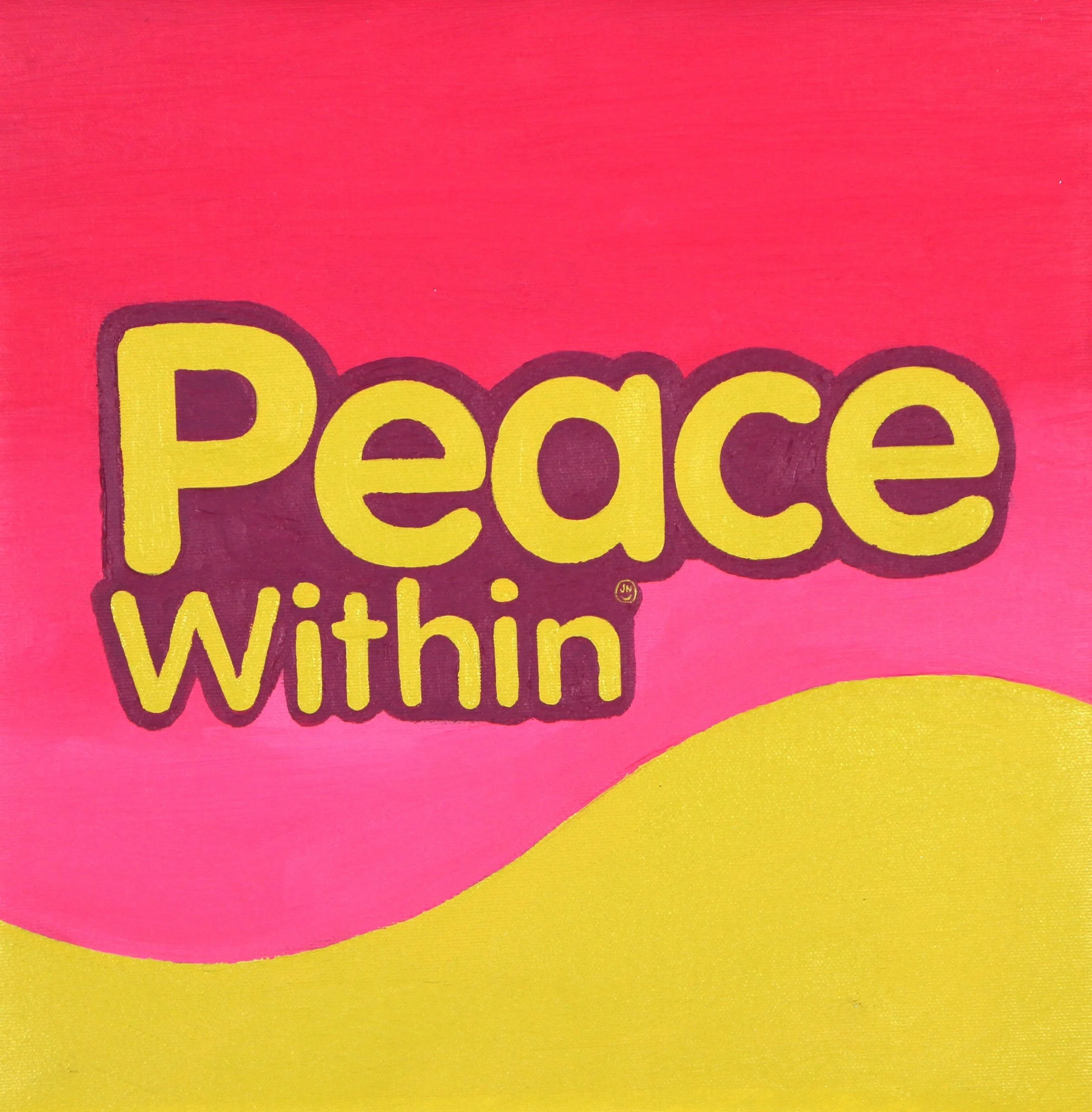   Peace Within   12 × 12 in.  Acrylic on canvas 