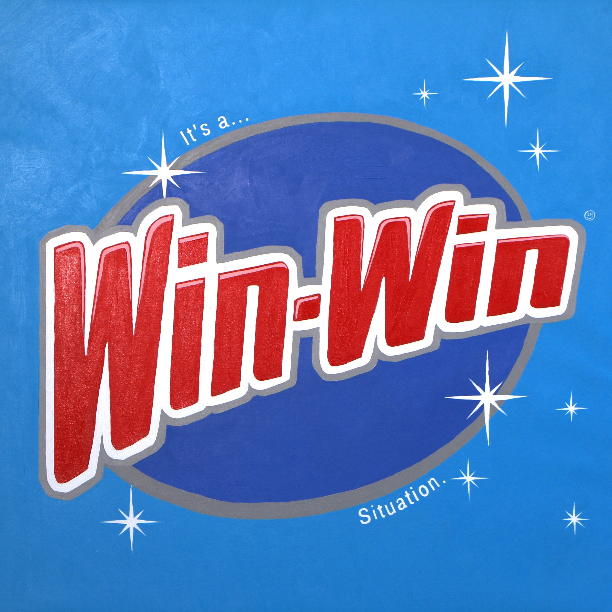  Win-Win   36 × 36 in.  Acrylic on canvas 