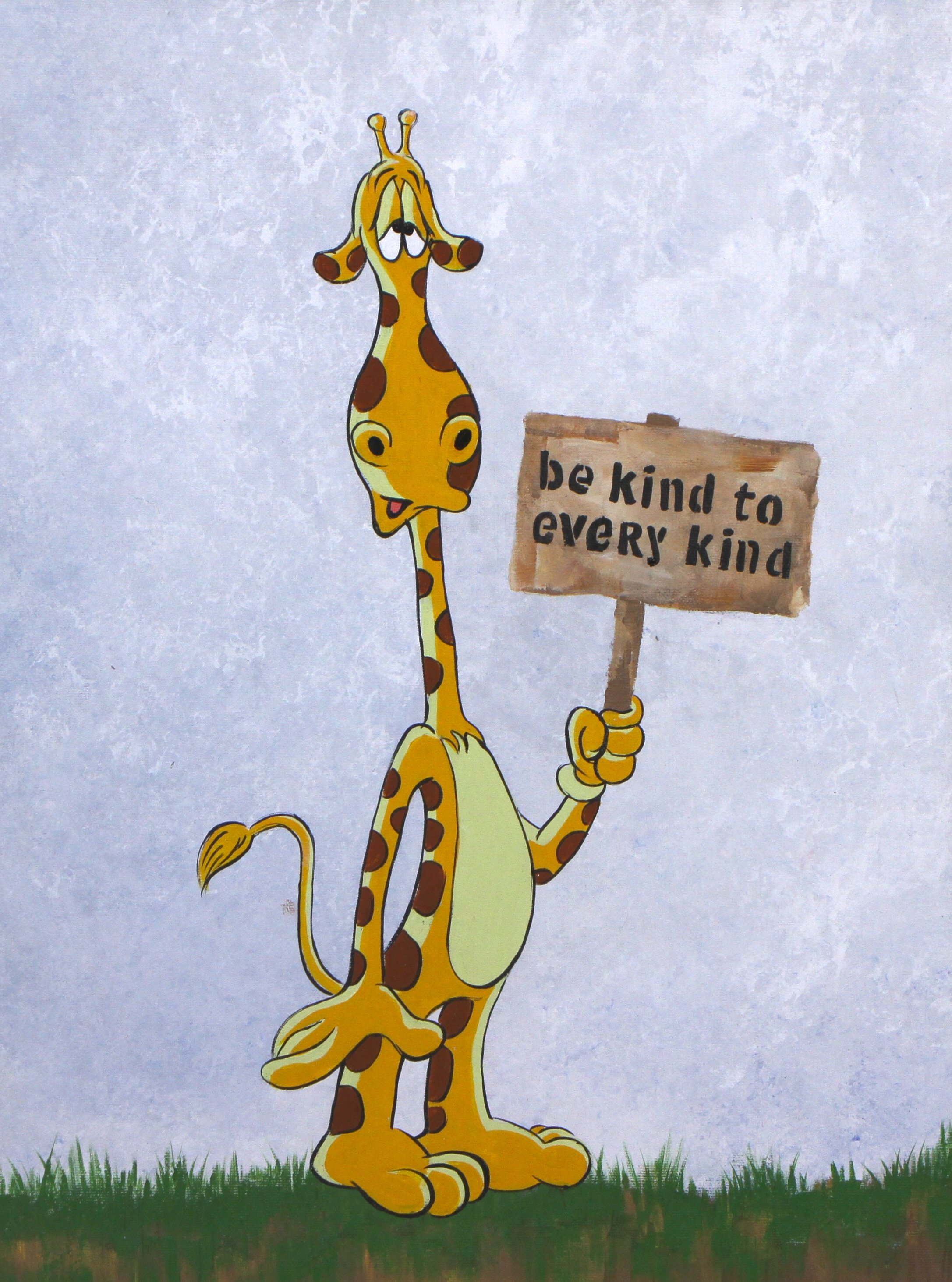   Be Kind to Every Kind   18 × 13.5 in.  Acrylic on canvas 