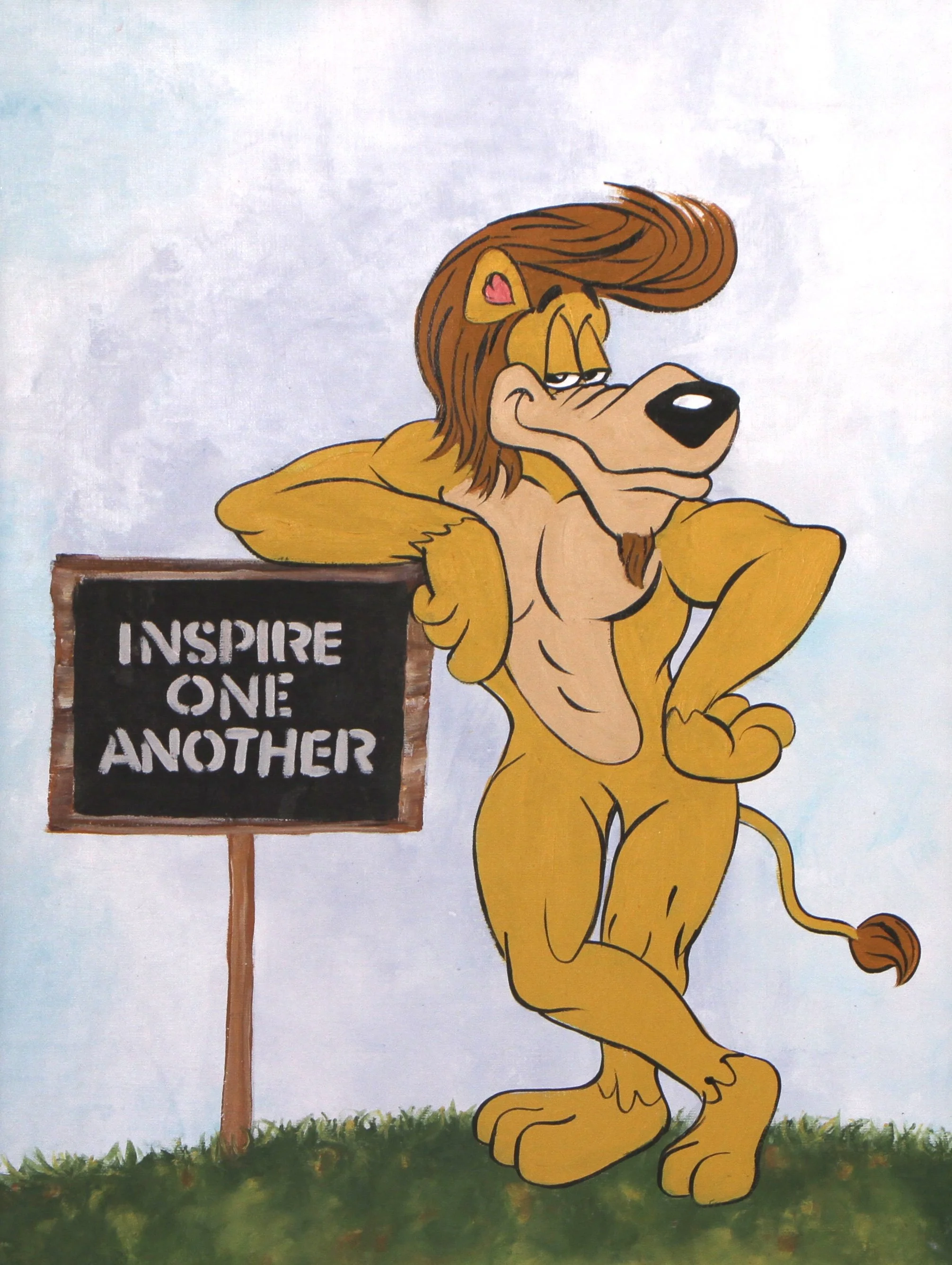   Leon Inspire One Another    18 × 13.5 in.   Acrylic on canvas 