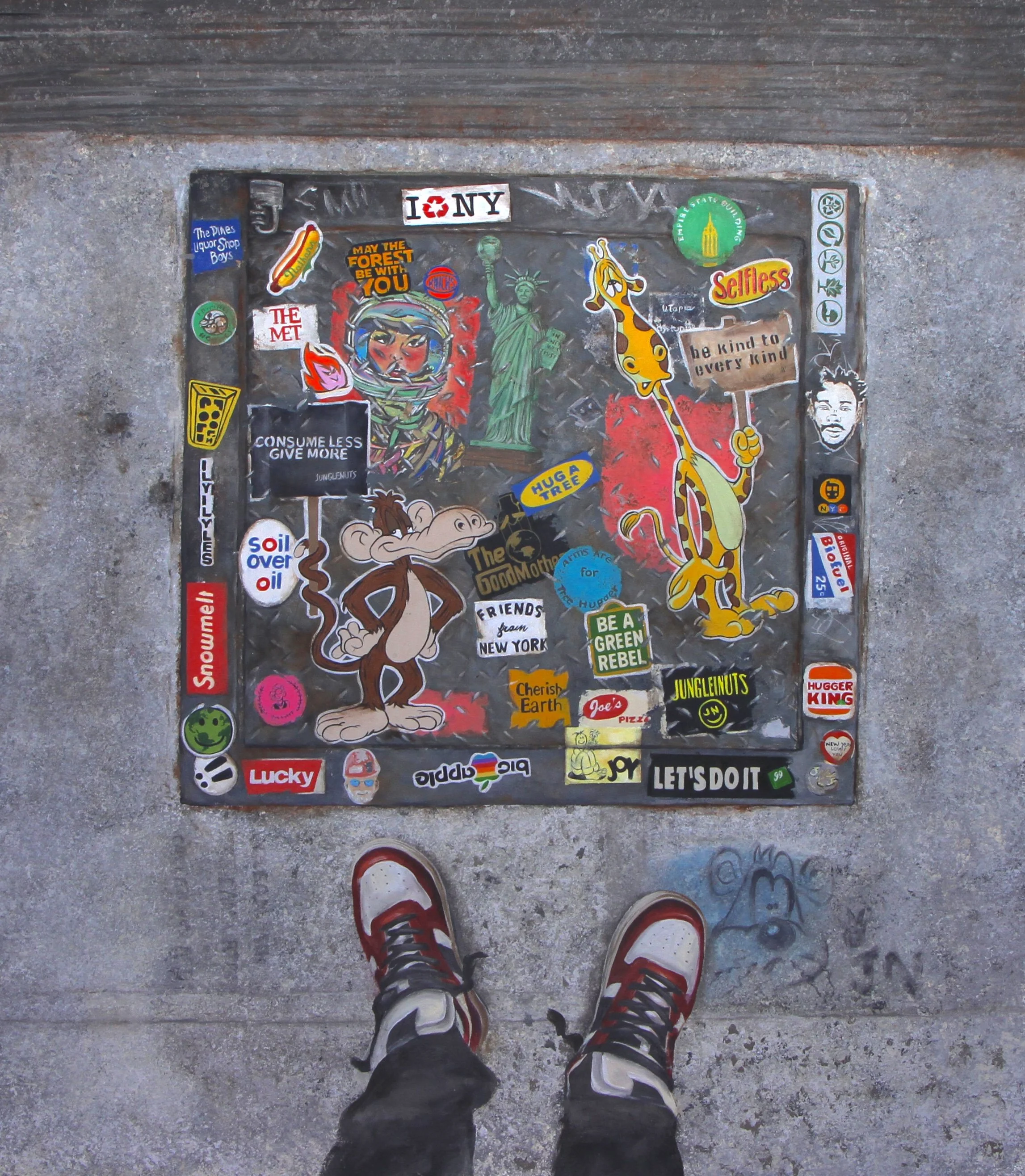   Look Down   40 × 30 in.  Acrylic on canvas 