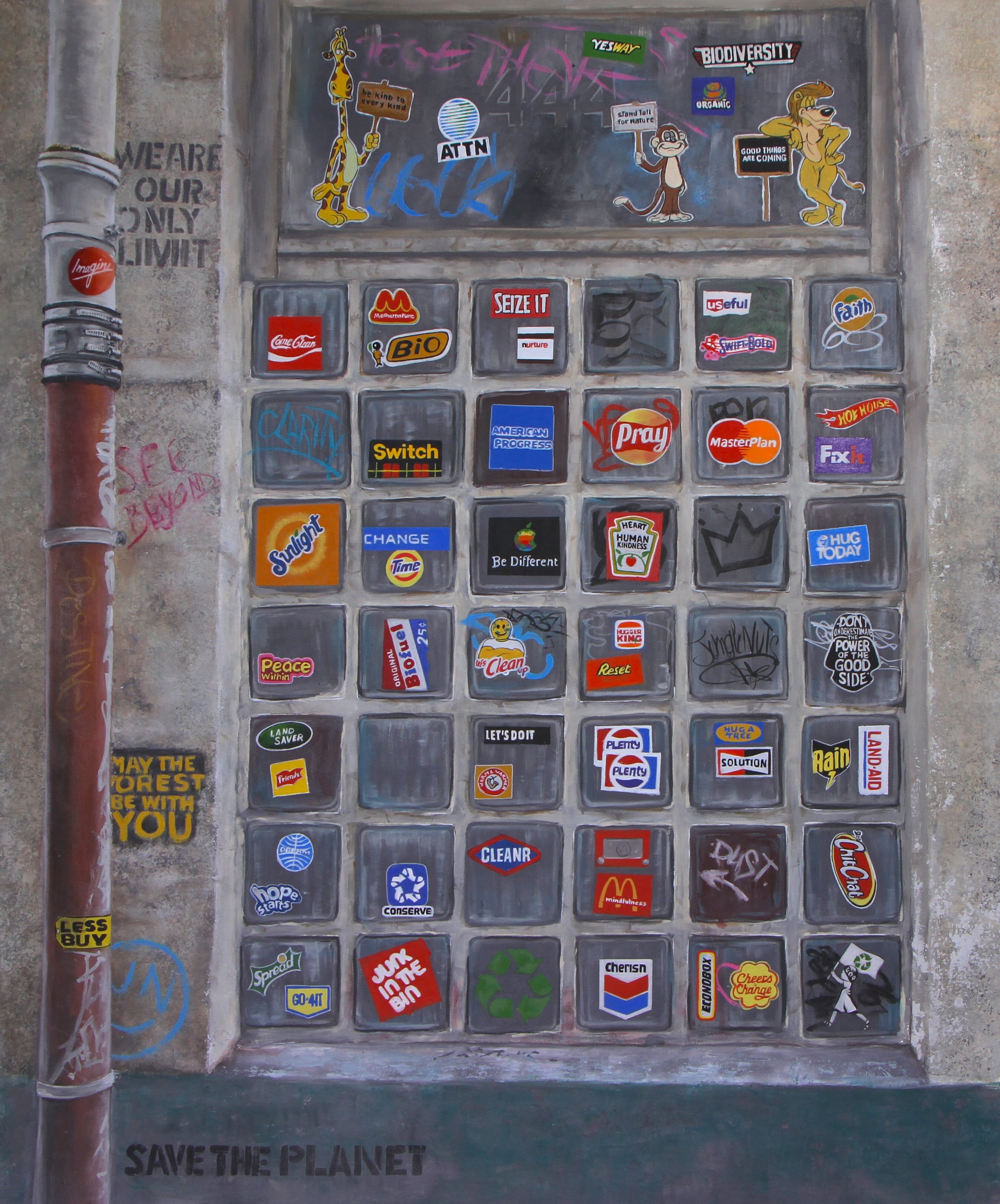   Tic Tag Toh   48 × 38 in.  Acrylic on canvas 
