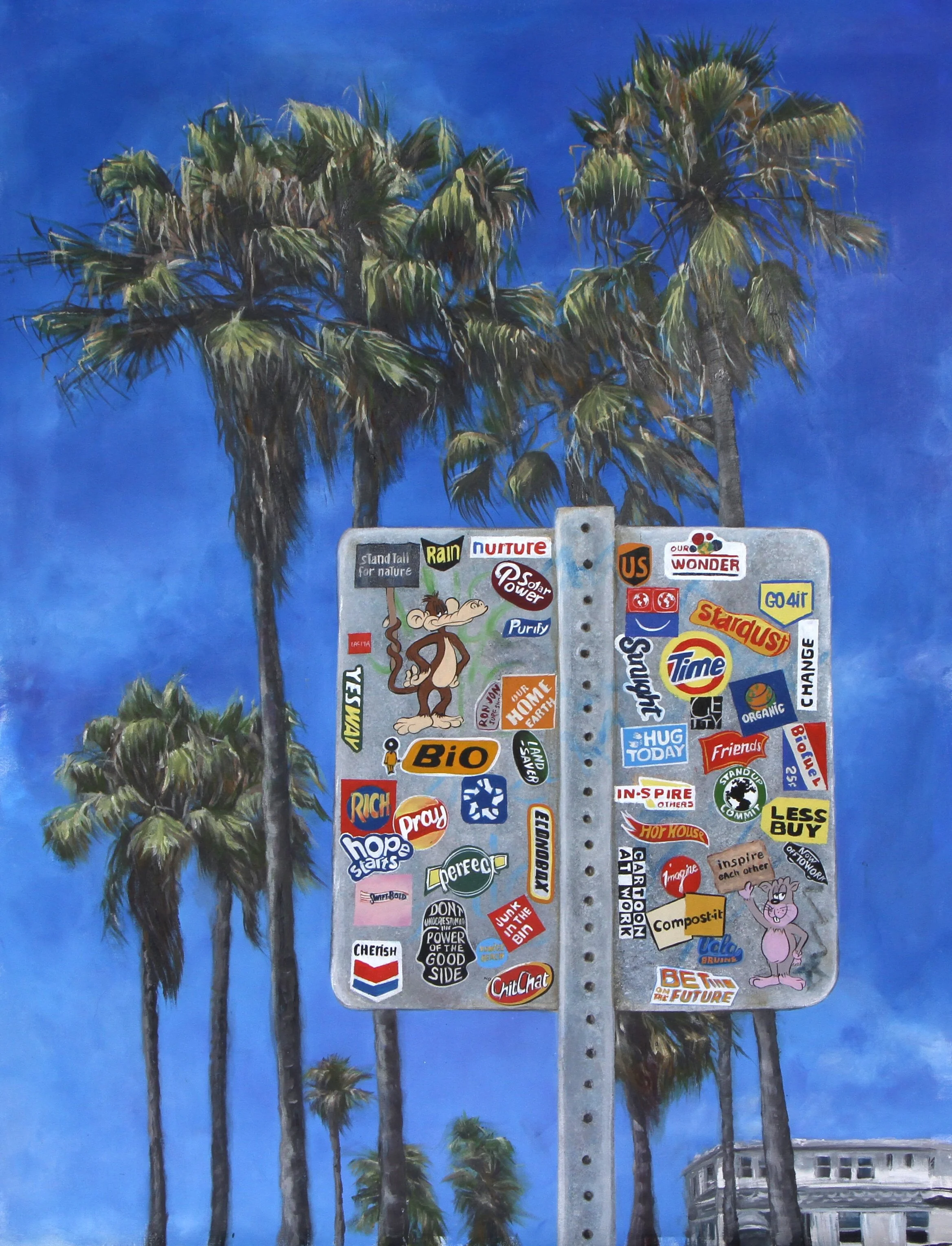   Classic L.A. Blue   40 × 30 in.  Acrylic on canvas 