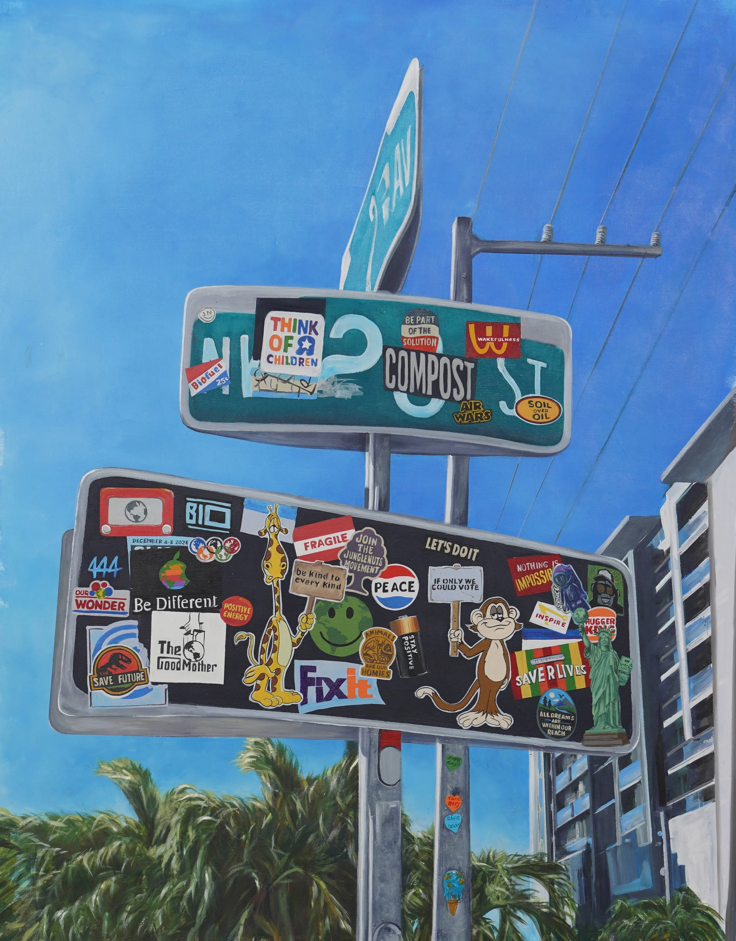   Signs of the Time   40 × 30 in.  Acrylic on canvas 