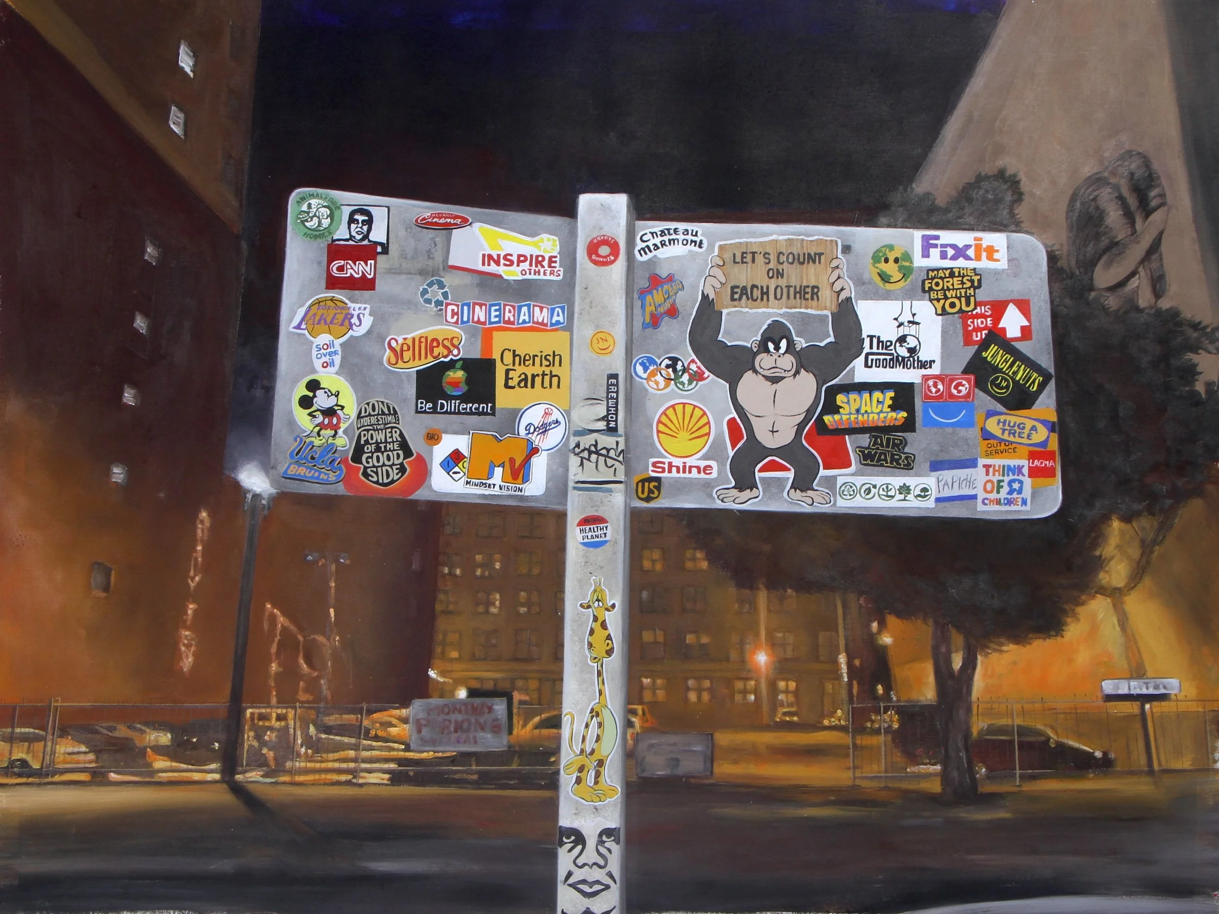  DTLA  Acrylic on canvas 30 × 40 in. 