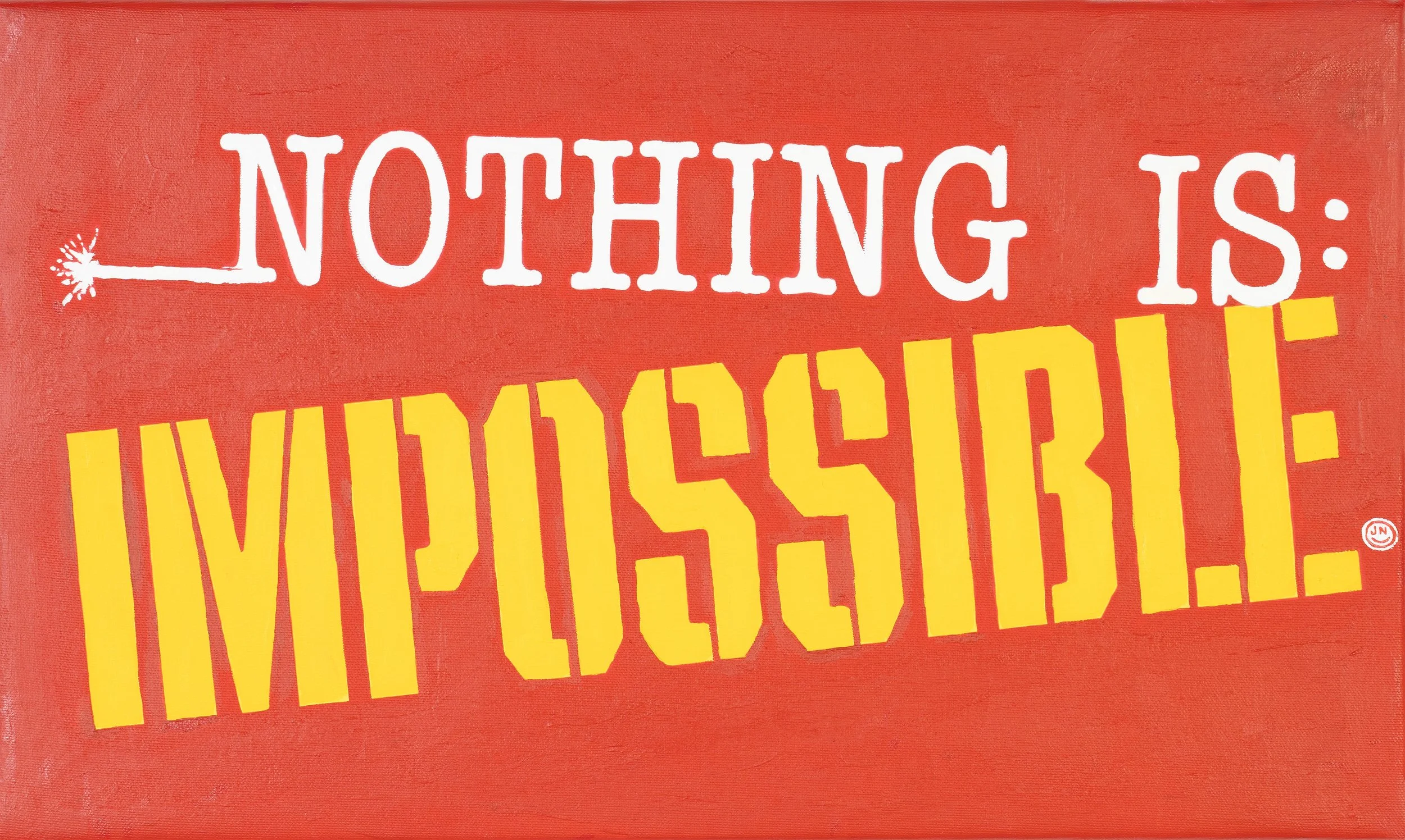  Nothing is Impossible  Acrylic on paper 20 × 36 in. 