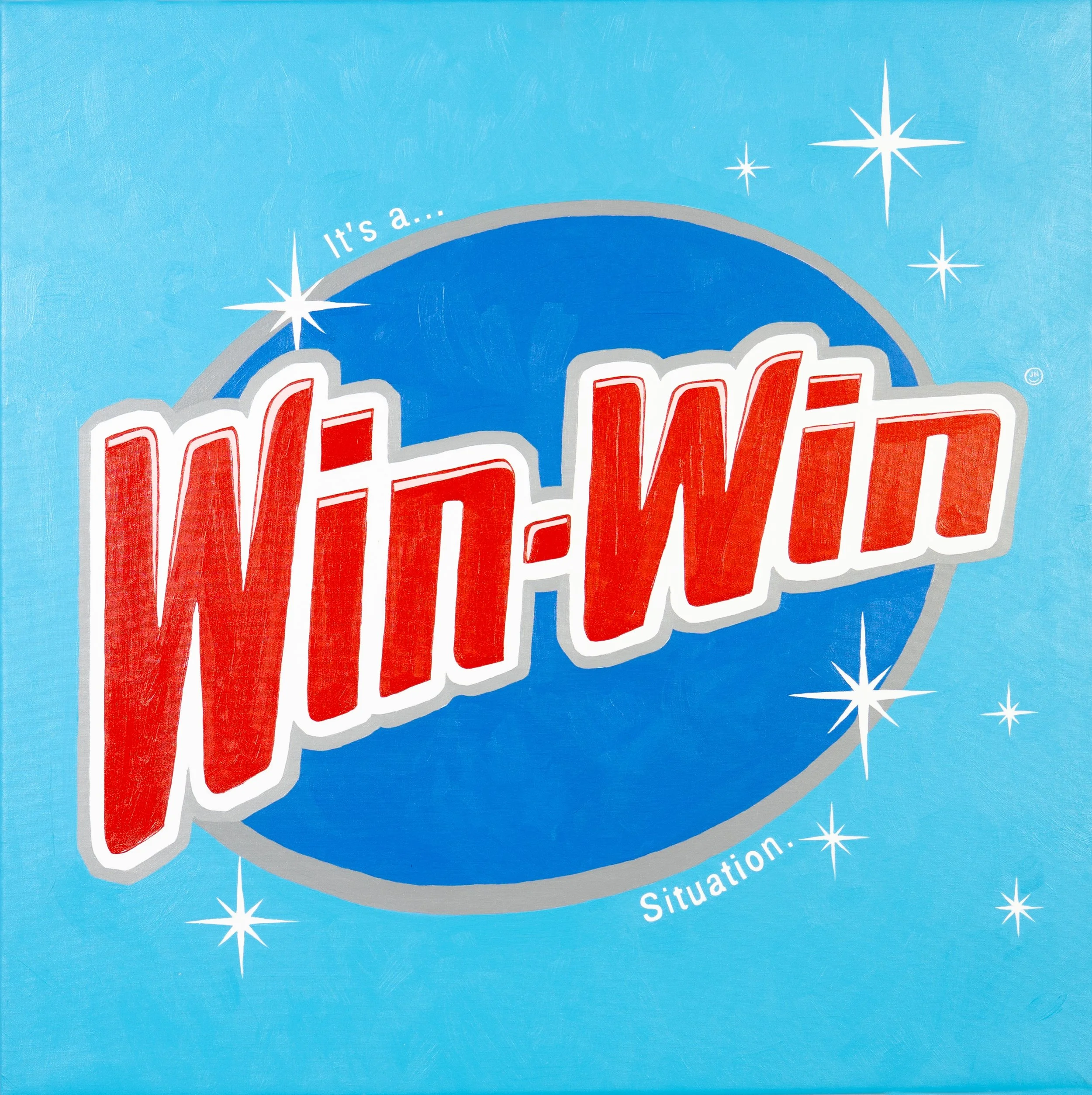  Win-Win  Acrylic on canvas 11 × 15 in. 