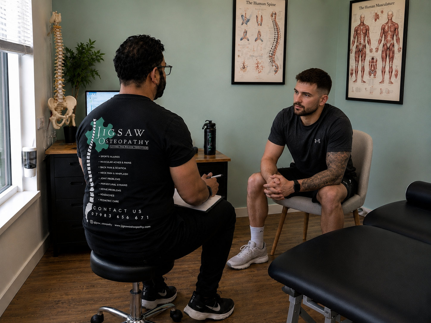 Osteopathy and physiotherapy consultation in Hayes, West London