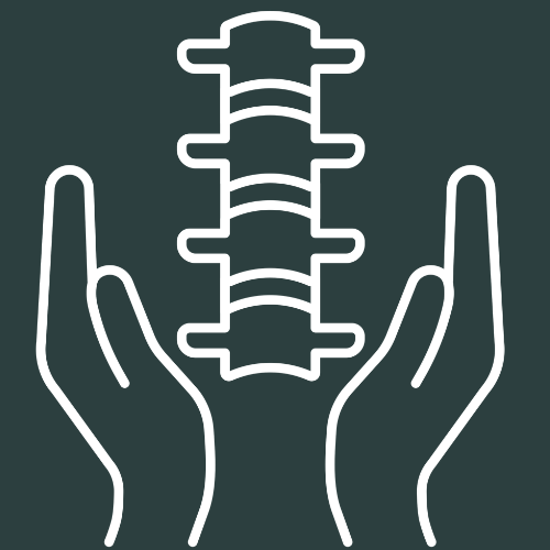 Osteopathy and physiotherapy treatment icon