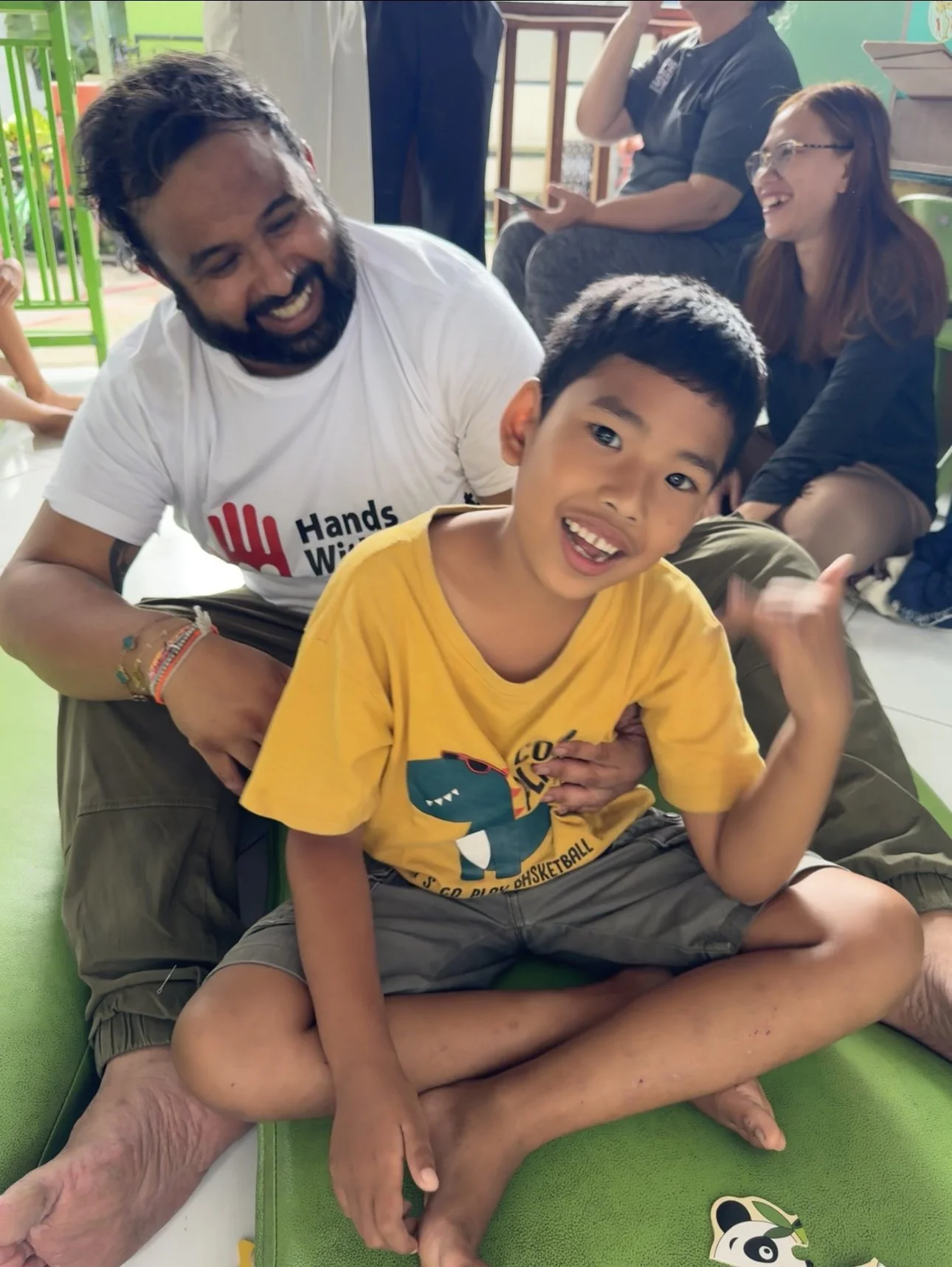 Supporting children and families during community healthcare work abroad
