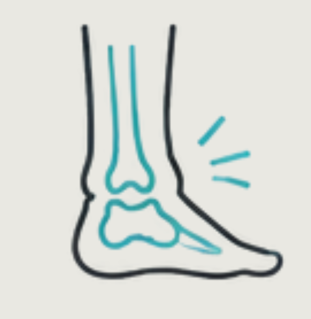 Ankle and foot pain icon