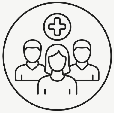 Icon representing collaborative patient care