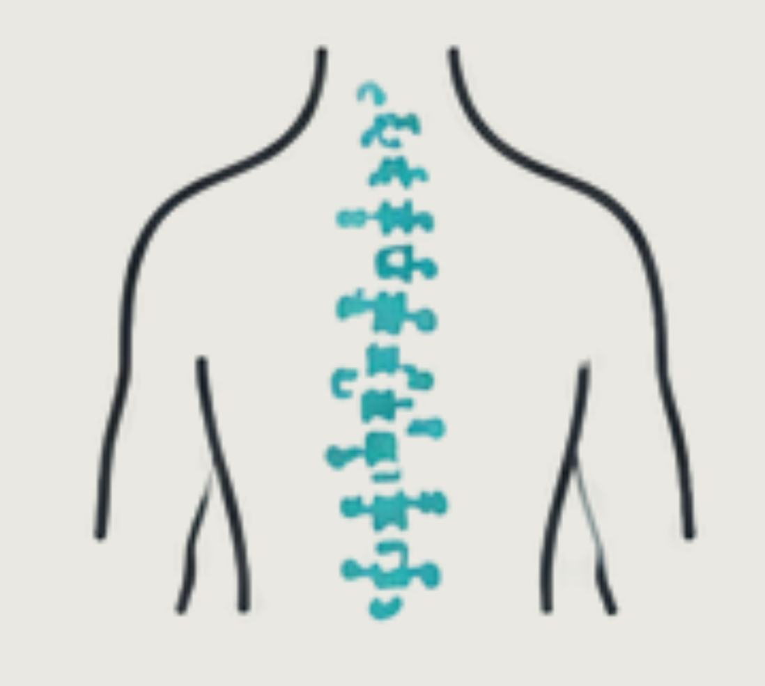 Neck, spine and back pain icon