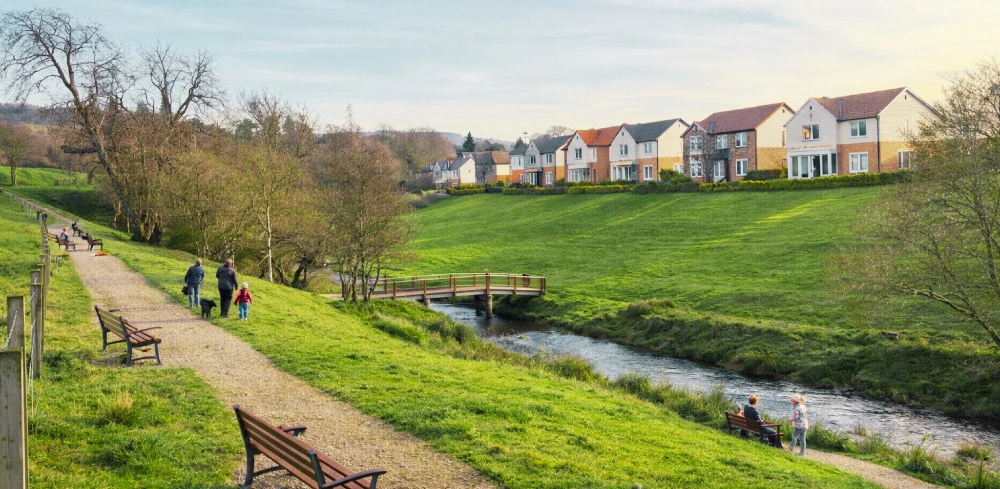 Row of houses at Annaty Glen