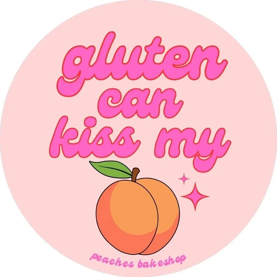 'Gluten Can Kiss My Peach' Vinyl Sticker