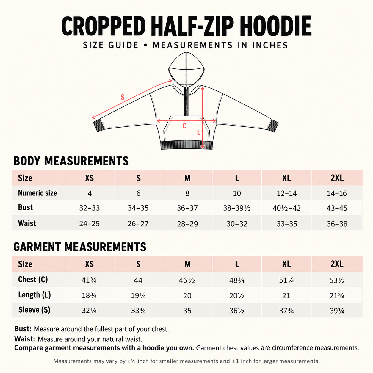 Cropped half-zip hoodie size guide.png