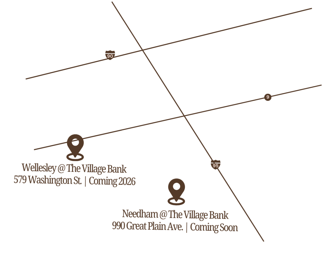 Map of future Village Shop locations