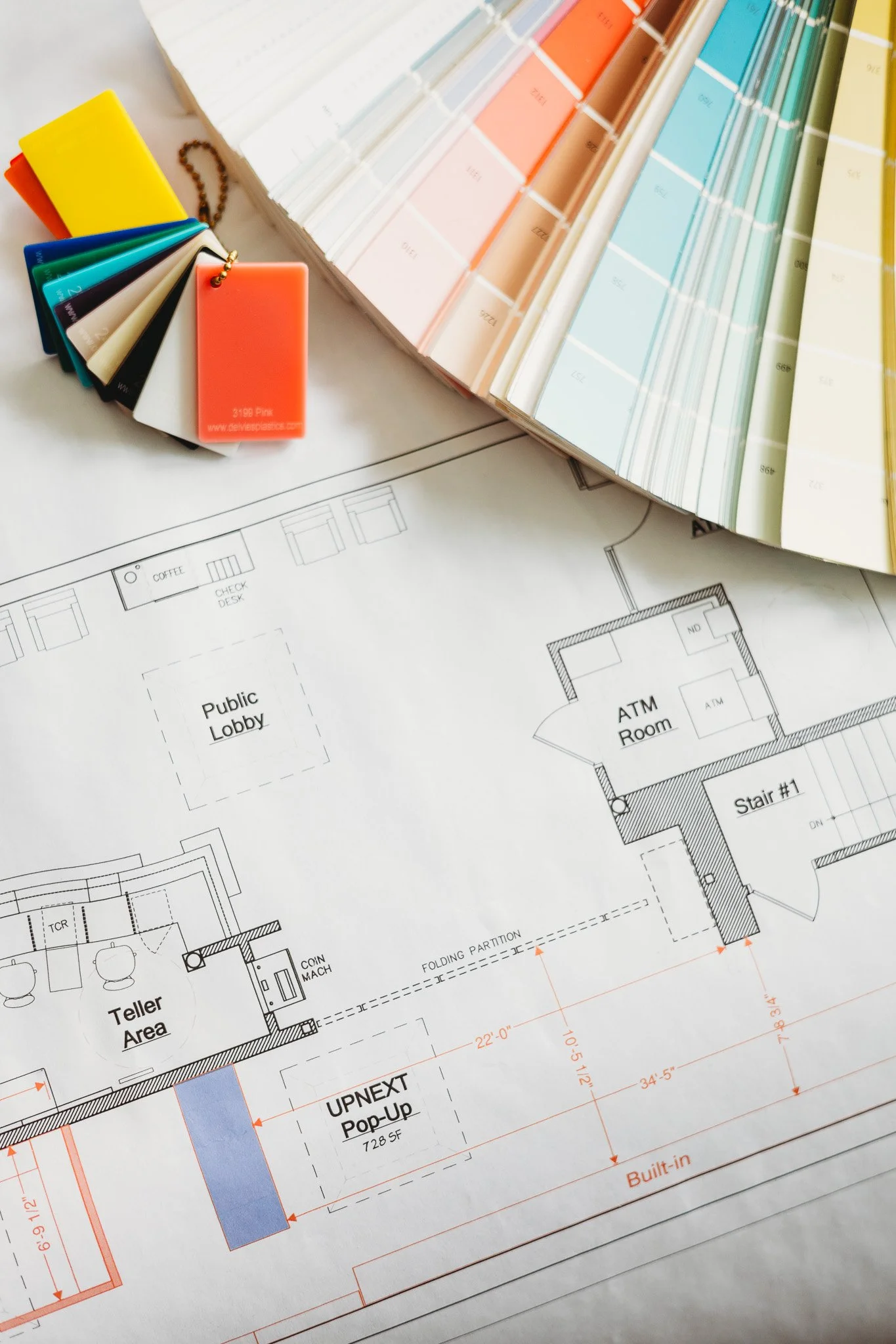 Architectural Drawing indicating different spaces