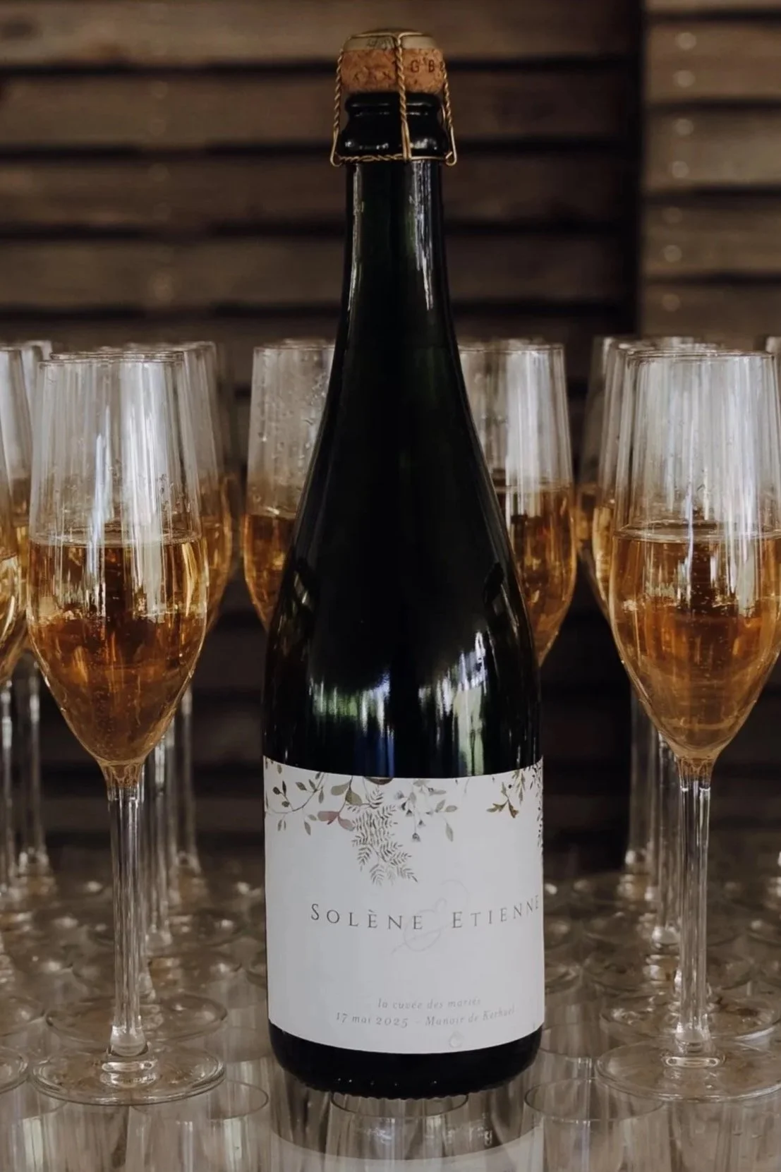 Bouteille de champagne personnalisée