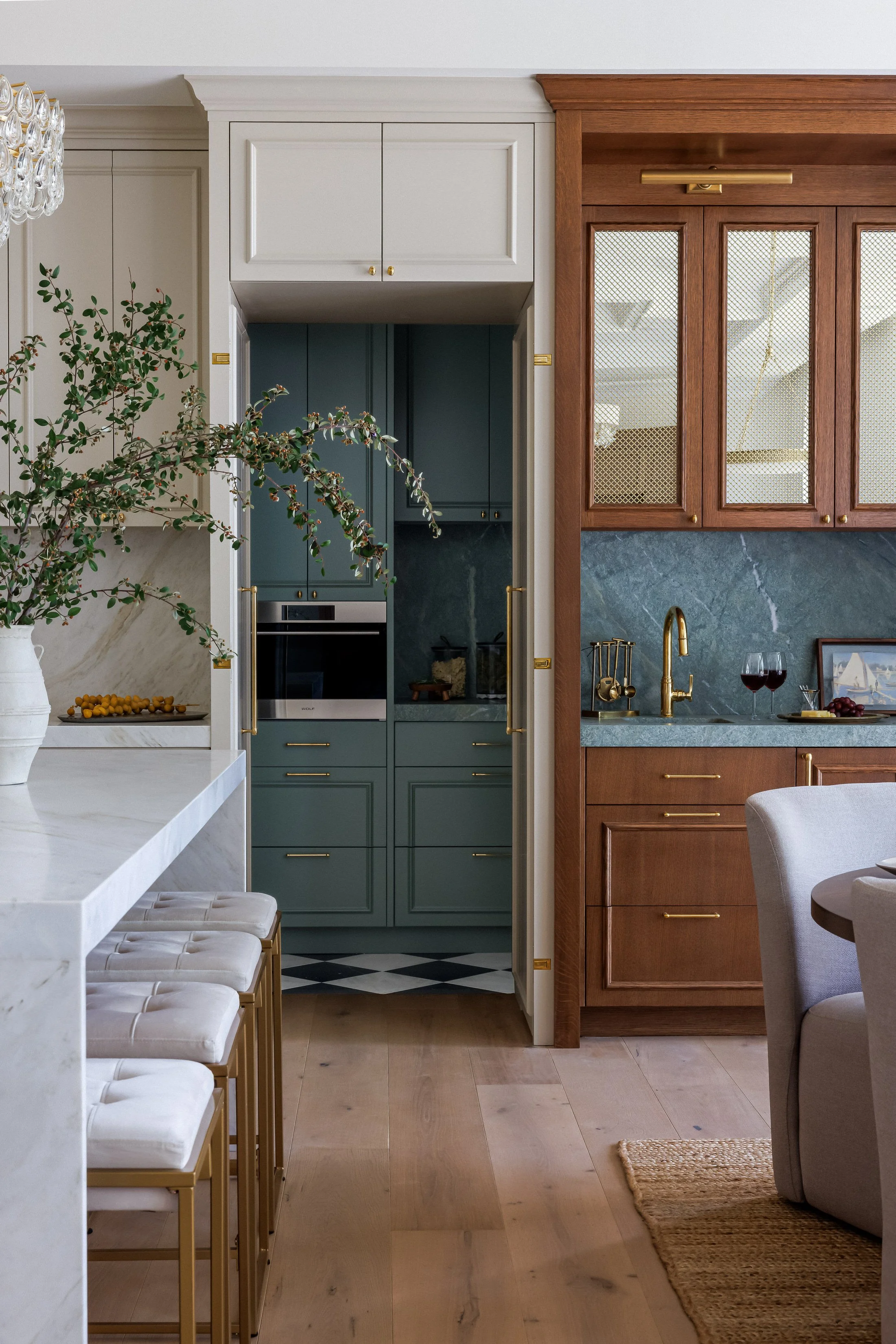 Pantry design that seamlessly works with the main kitchen and living space