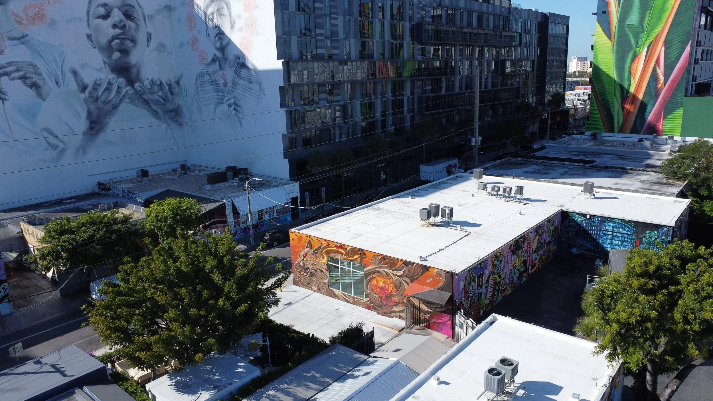 ornamental style mural by Bublegum at Wynwood Walls Miami during Art Basel