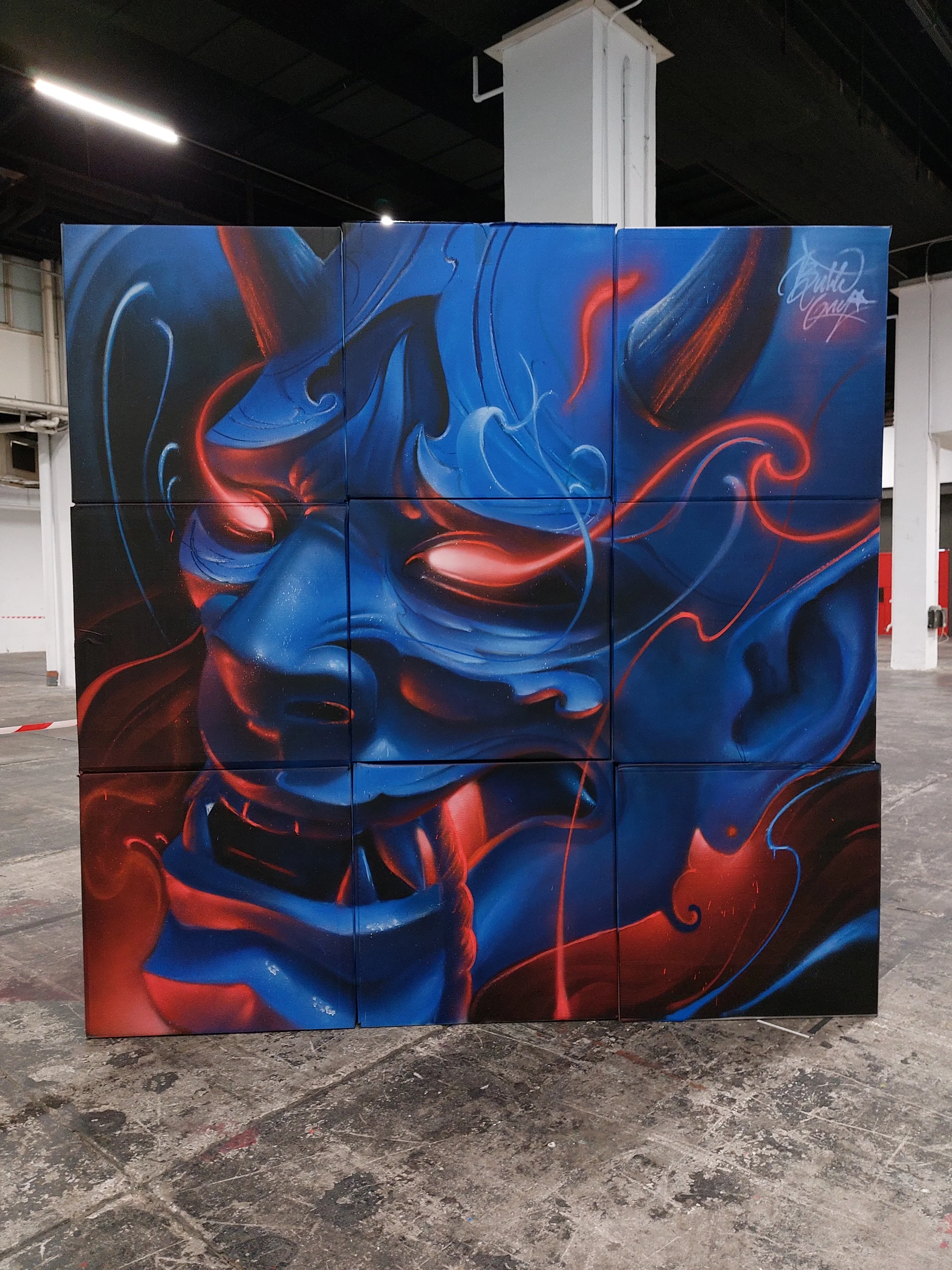 Hannya-mural-tattoo-convention