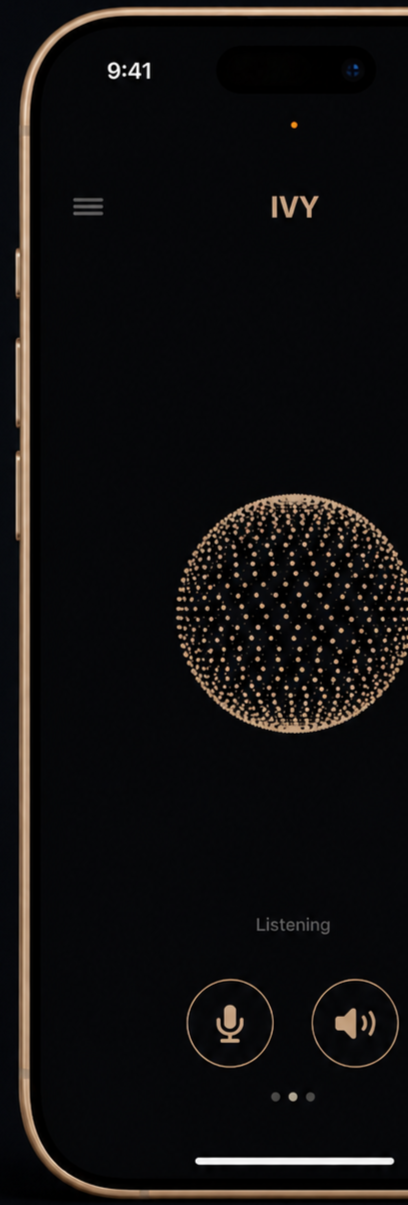 In Ear Voice UI Screen