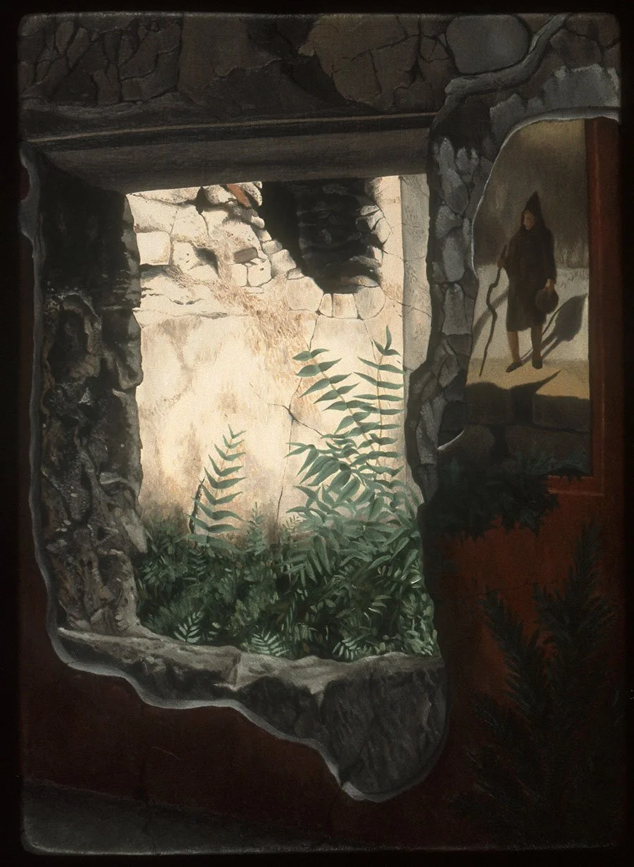 Ruins with fresco
