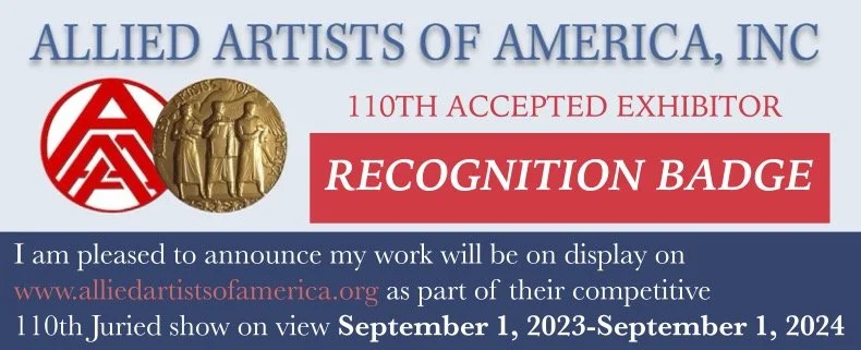 Recognition badge from Allied Artists of America, Inc.