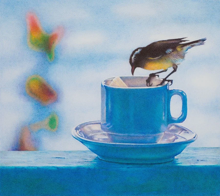 “The Little Thief,” colored pencil (8"x9") – PRIVATE COLLECTION