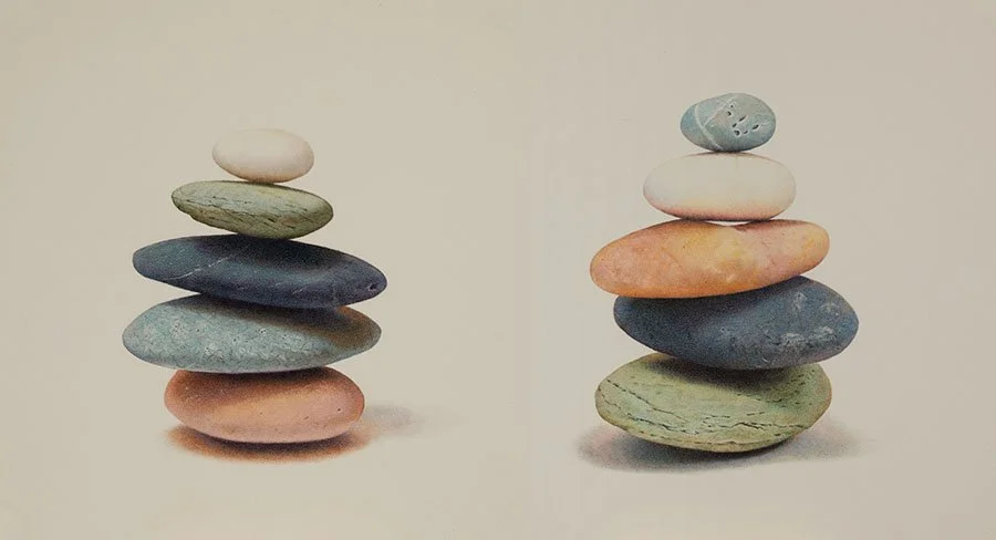 “Cairn Diptych,” colored pencil (10"x20") – $2200