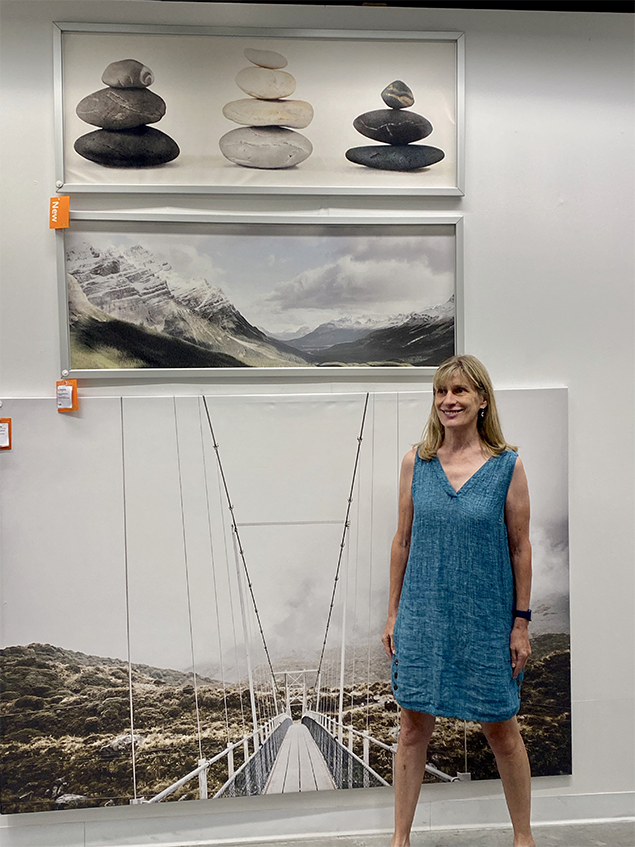 Deborah Friedman with her IKEA wall art