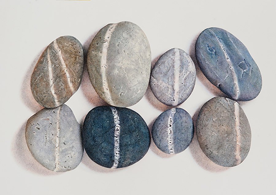 “Eight Stones,” colored pencil (11.5"x17") – $2000