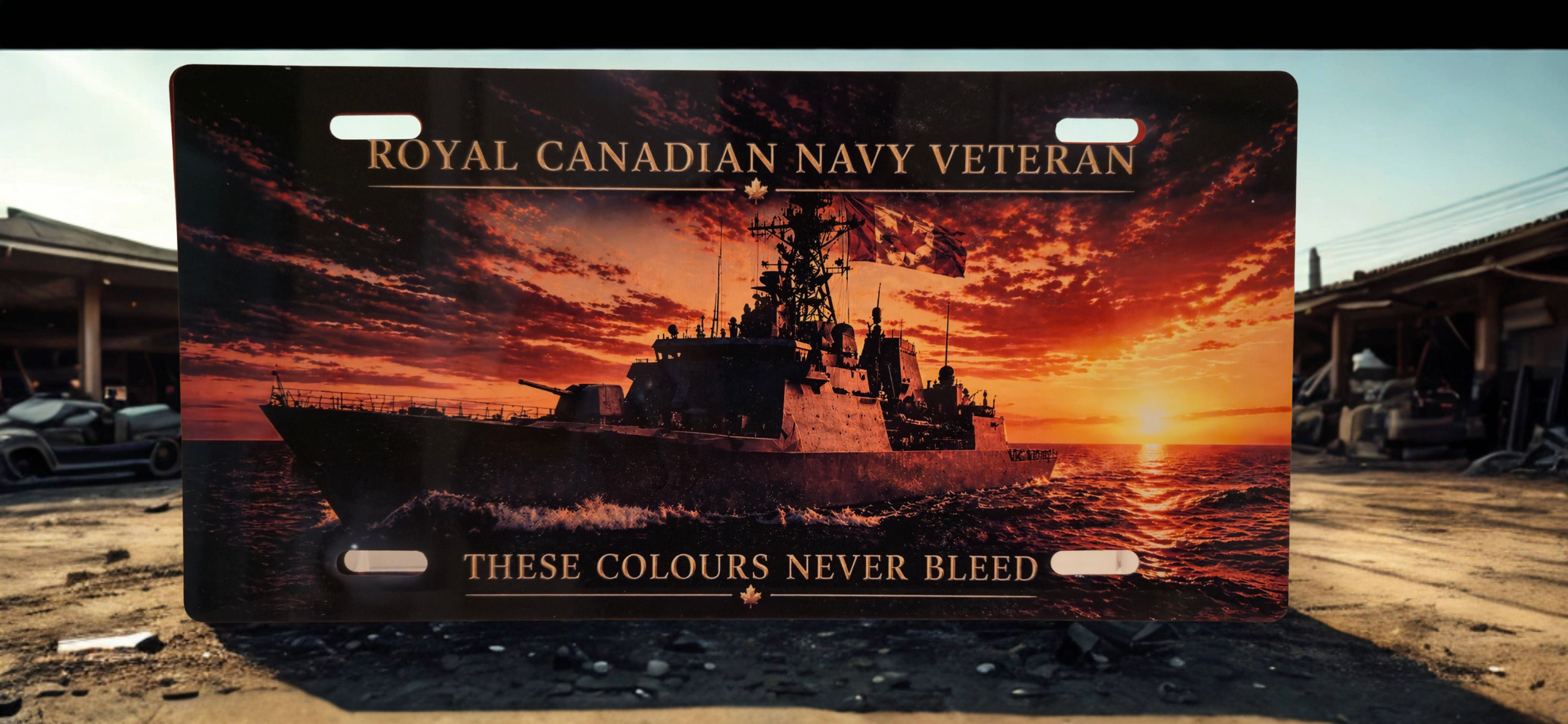 Royal Canadian Navy Vet License Plate