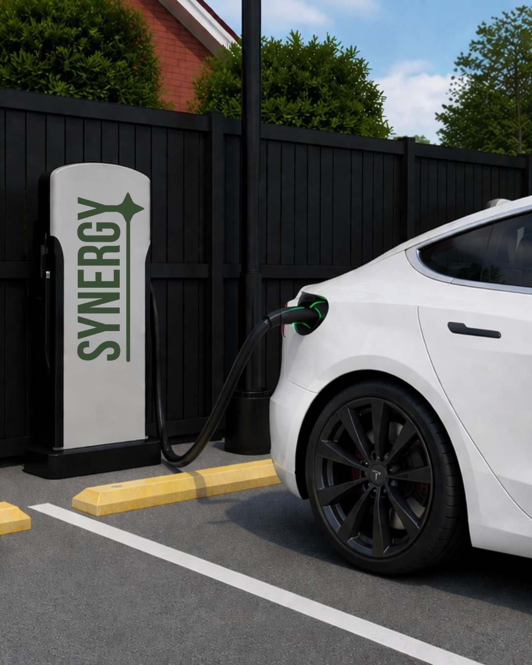 Synergy Panel Charging White Tesla