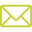 Outline of an envelope icon on a black background.