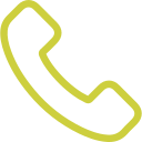 Icon of a yellow phone receiver with a black outline.
