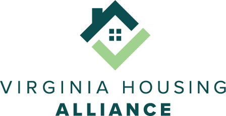 Virginia Housing Alliance logo featuring a house with a checkmark
