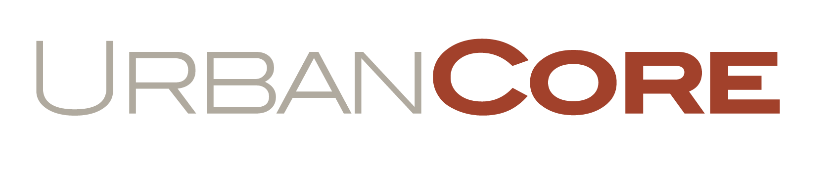 URBANCORE logo in black, gray, and brown letters.