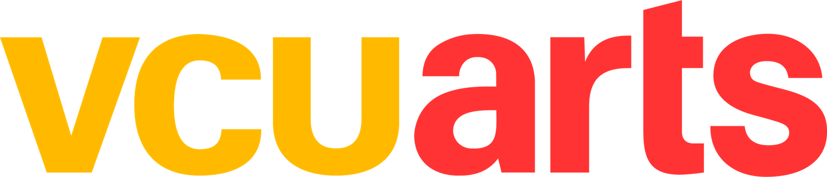 VCUarts logo in yellow and red