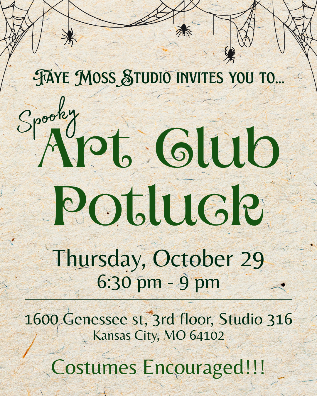 Spooky Art Club Potluck
