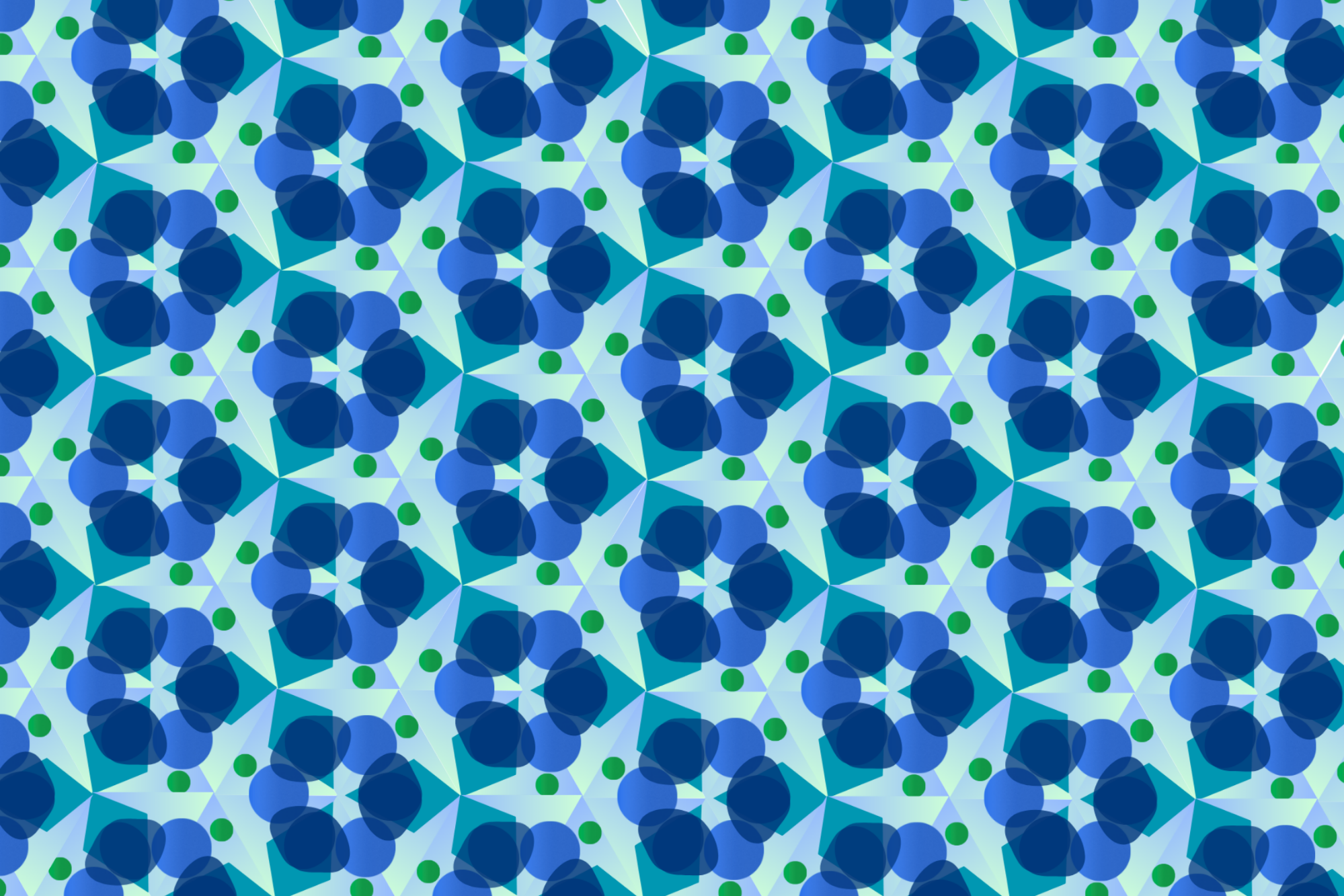 Het logo van Kaleido als herhalend patroon van geometrische vormen.