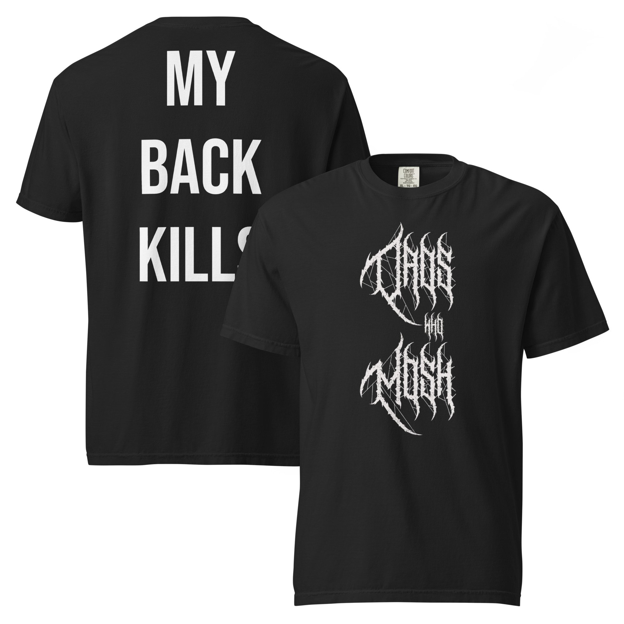 My Back Hurts Deathcore Dad T-Shirt | Dads Who Mosh Heavyweight Tee