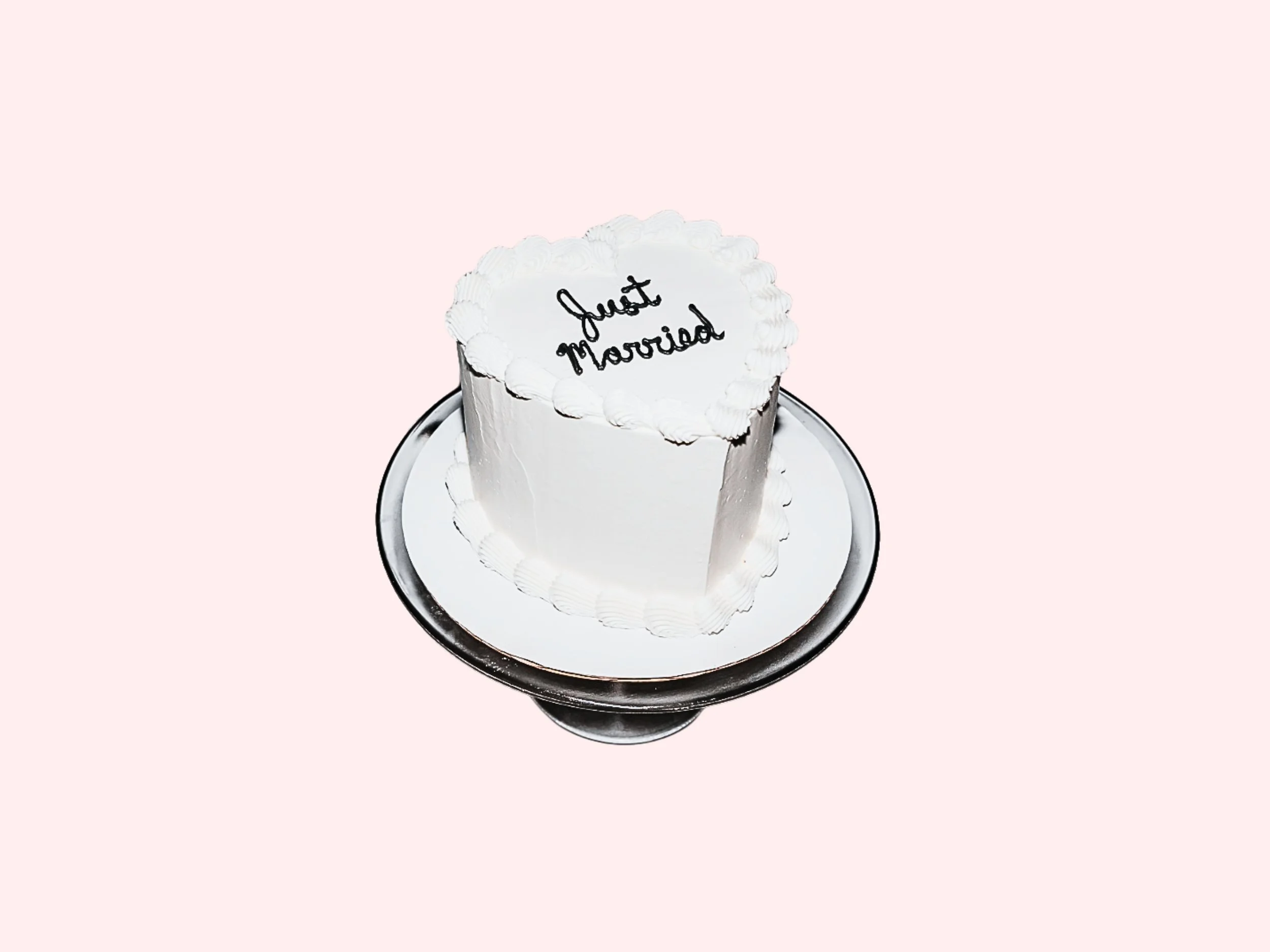 Classic "Just Married" Cake